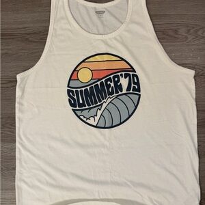 Old Navy Summer '79 Graphic Tank Top - White- Men’s XL - like new